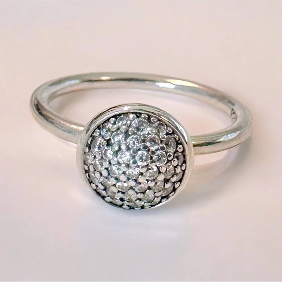 PANDORA Retired Dazzling Droplet Ring, Clear Cubic Zirconia (5.25) - Picture 6 of 7
